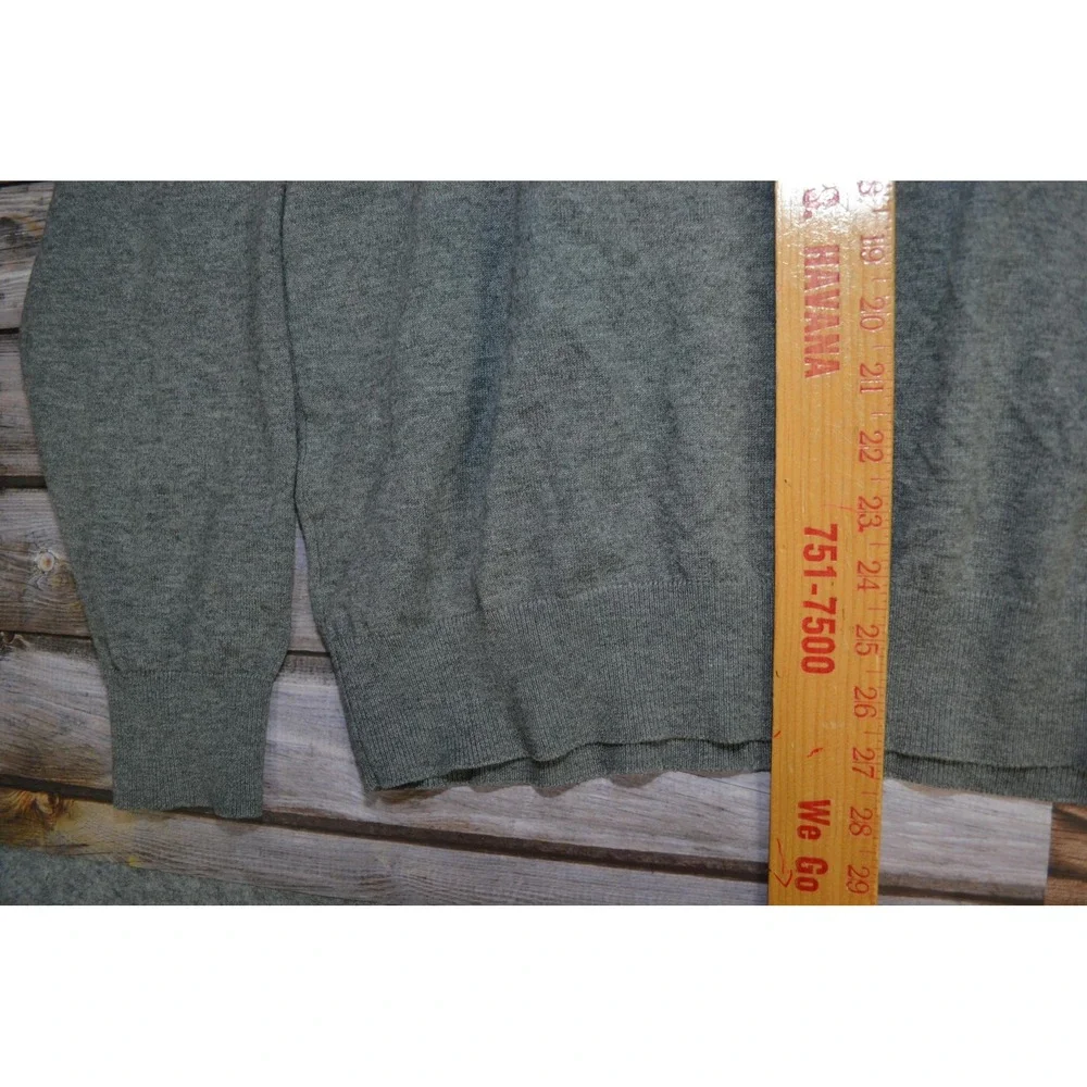 Peter Millar Sweater Mens XL Gray 1/4 Zip Mock Neck Merino Wool Pullover‎